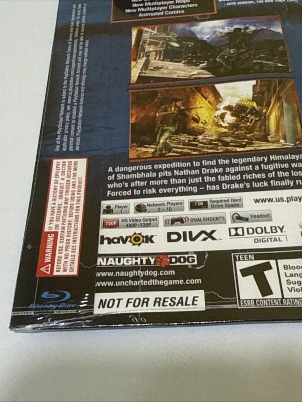 Uncharted 2: Among Thieves PS3 Brand New & Factory Sealed! Cardboard Sleeve Case